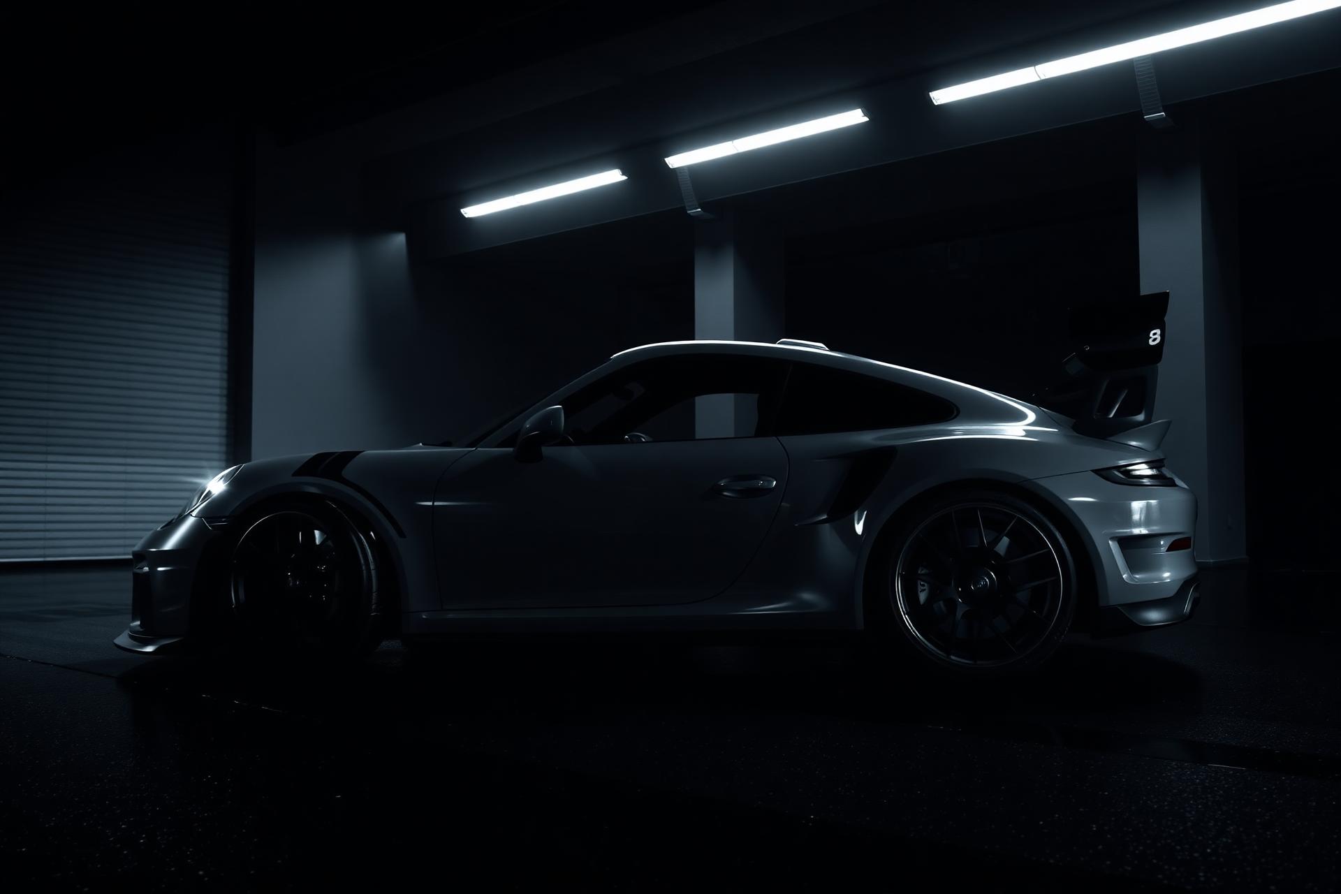 Porsche GT3 RS at dusk